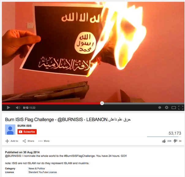 Social Media Challenge #BurnISISFlagChallenge